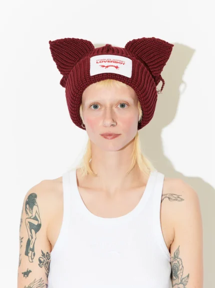 CHUNKY EARS BEANIE RED