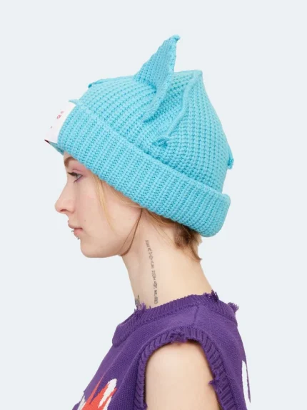 Chunky Ears Beanie Light Sky Blue