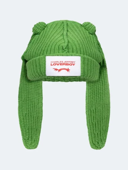 Chunky Rabbit Beanie Green